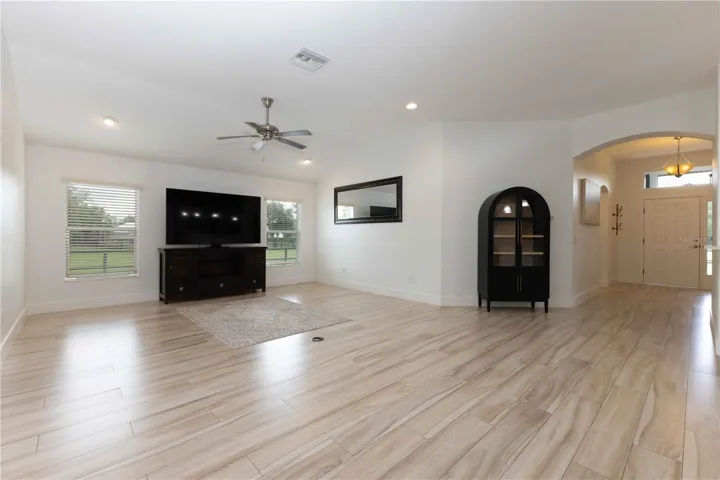 Open floor plan of main home