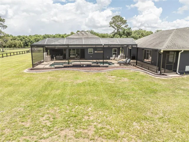 Rear view of home