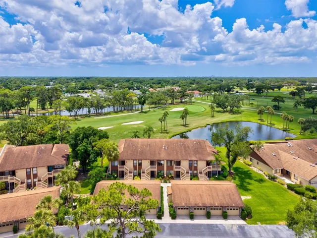 Pond and golf course views