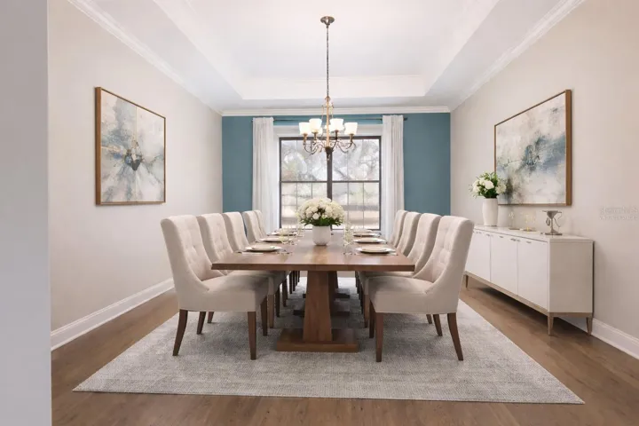 Formal Dining room has been virtually staged