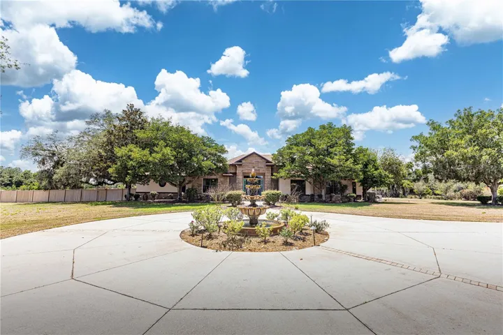 Fountain in front of home