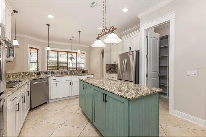 Center island of kitchen