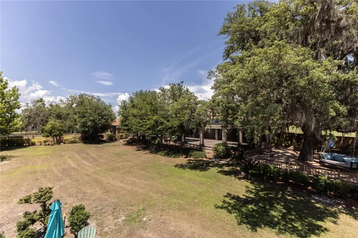 Overhead view of back yard