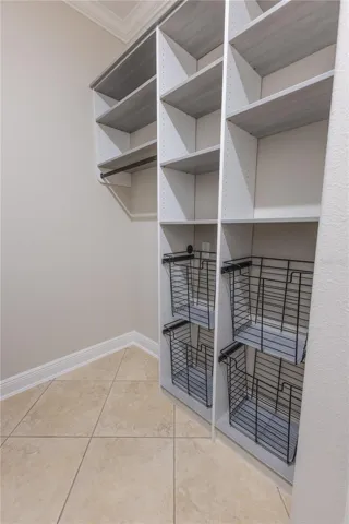 Built-in storage in Laundry room
