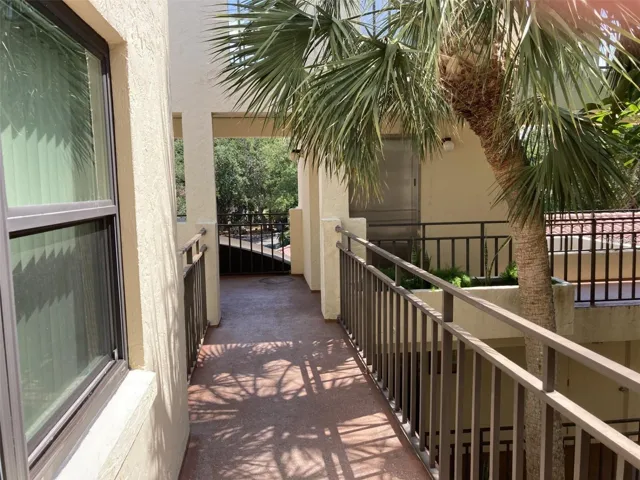 Walkway to elevator
