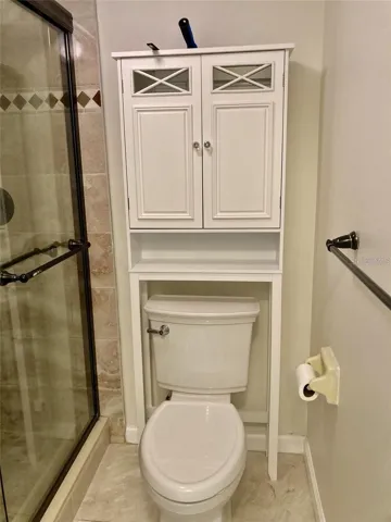 Toilet in master bath