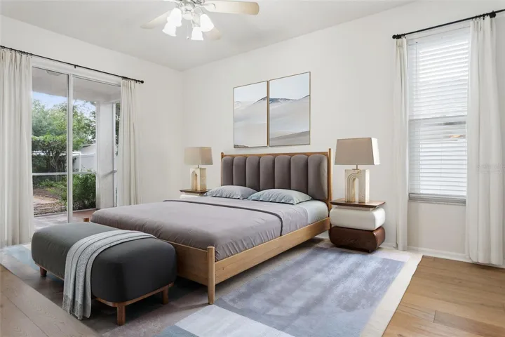 Virtually Staged Master Bedroom