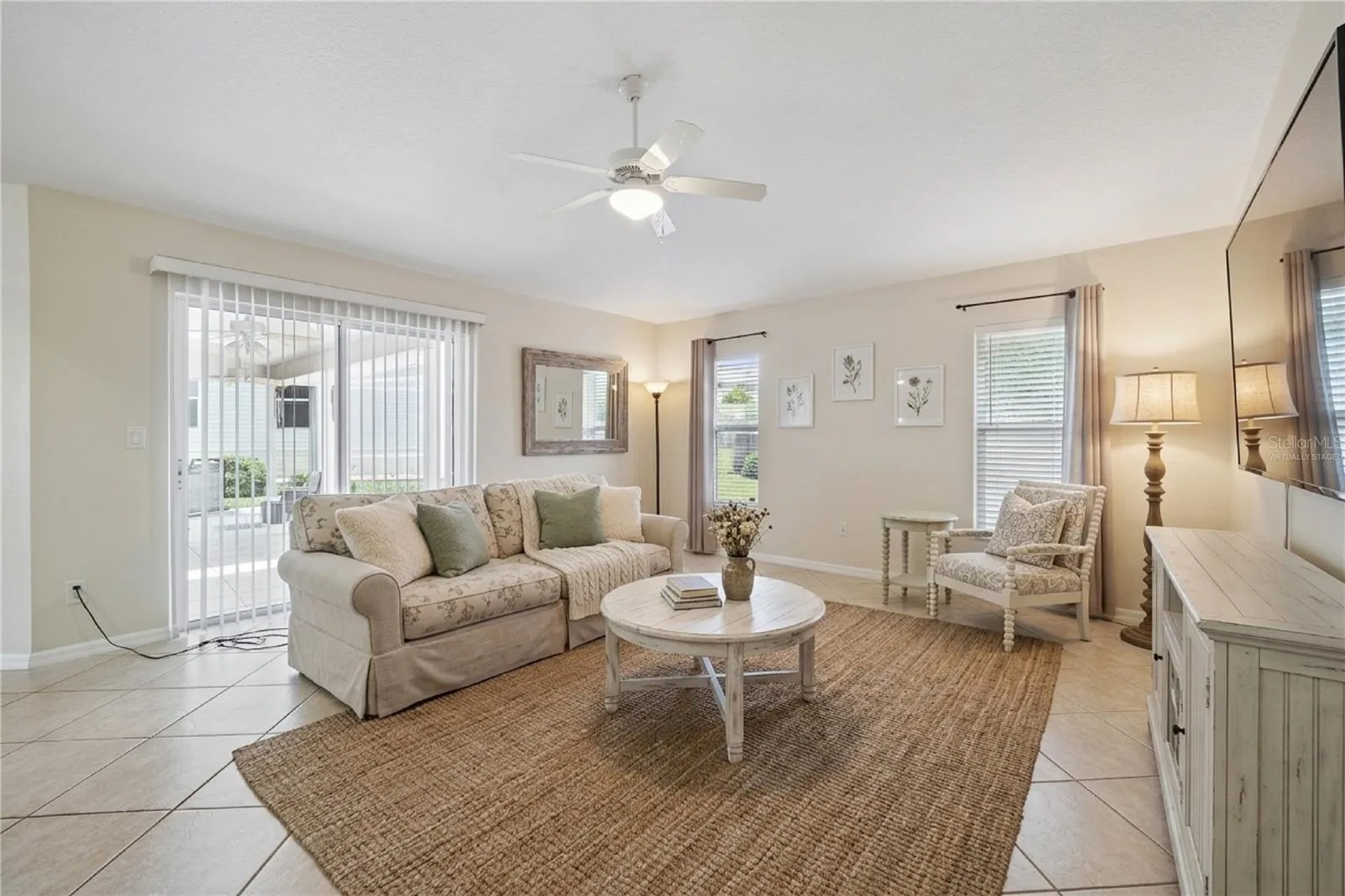 Virtually Staged Family Room