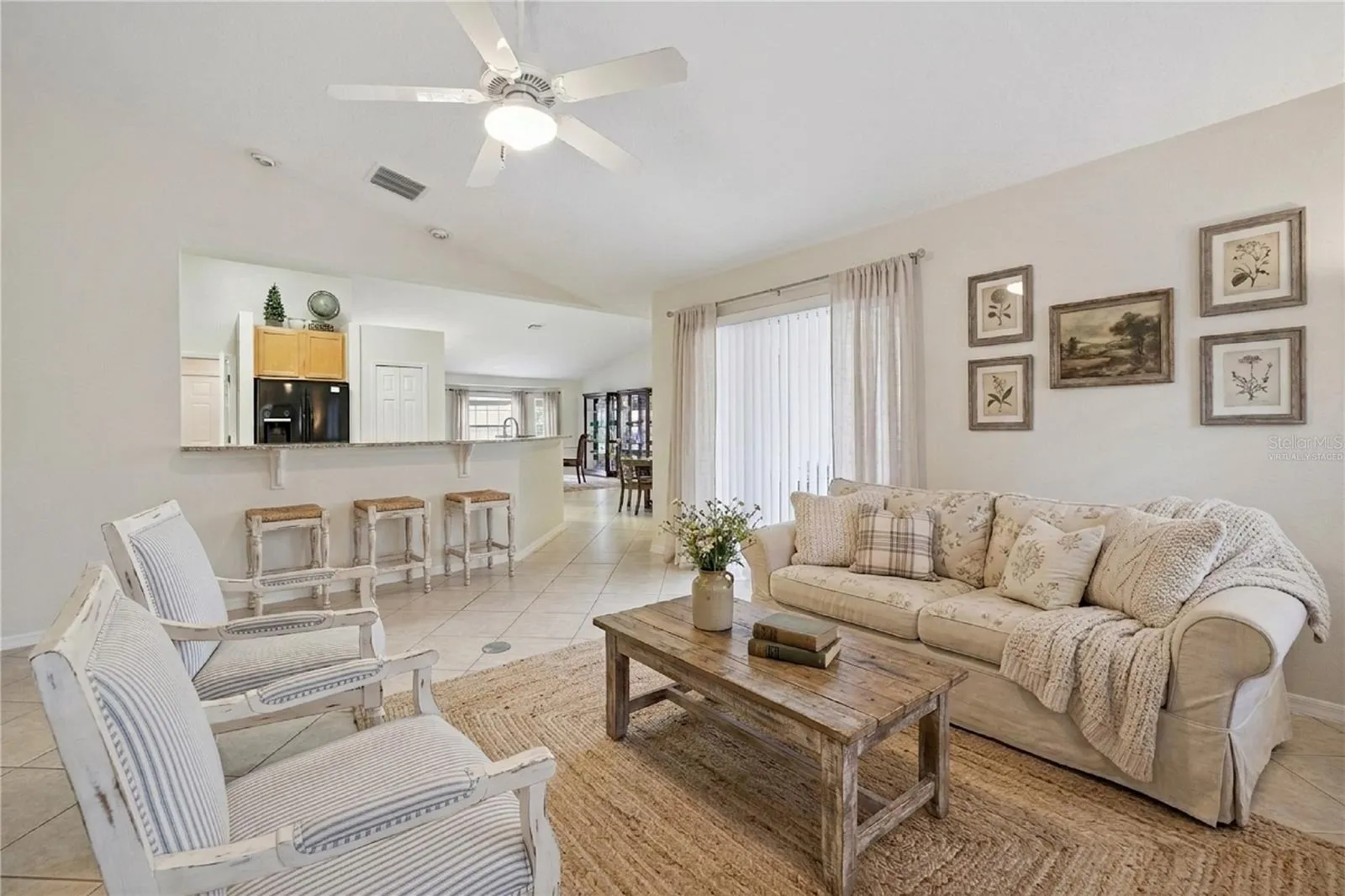 Virtually Staged Formal Living Room