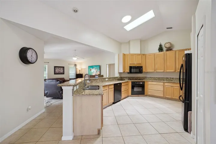 Kitchen overlooks the other main living areas