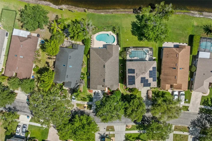 Aerial over house