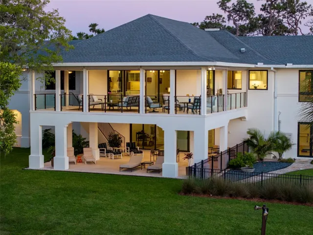 Rear Elevation Showcasing Multi-Level Architectural Design