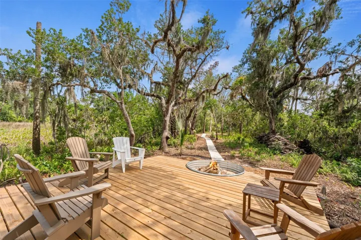 Boardwalk Deck and Firepit for Evening Gatherings