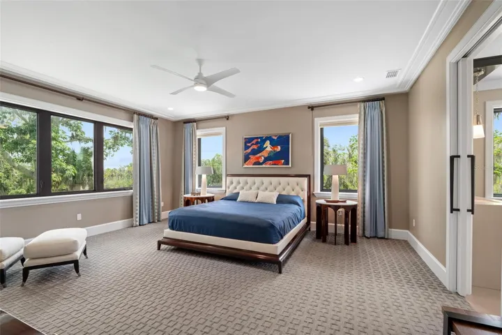 Tranquil Waterfront Bedroom Overlooking Dock & Island Preserve