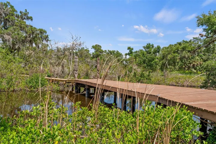 Scenic Boardwalk Leading to the Estate’s Private Wetlands Island