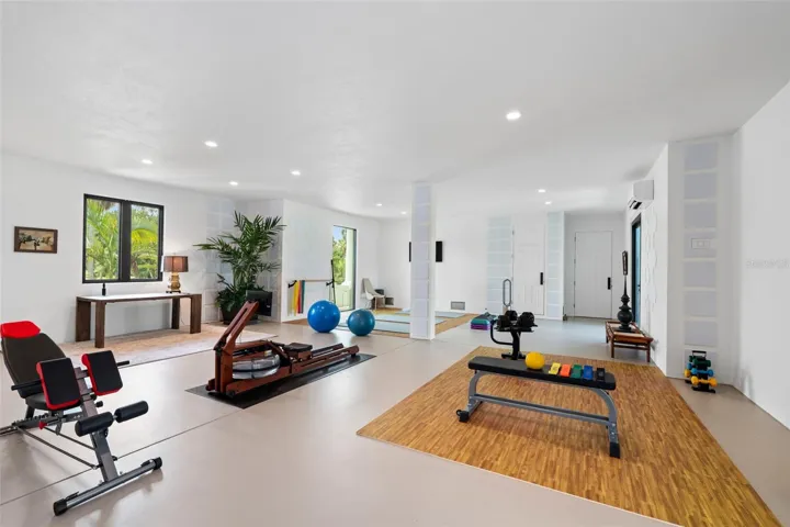 Versatile Lower-Level  Air-Conditioned Fitness Studio
