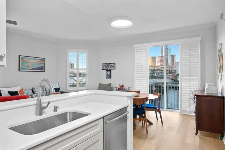 Enjoy Downtown views—even while doing the dishes.