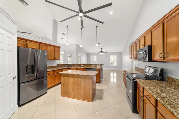 Spacious Kitchen with Granite Countertops