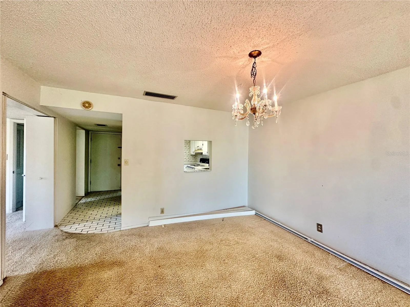 Dining Room with pass thru window from kitchen