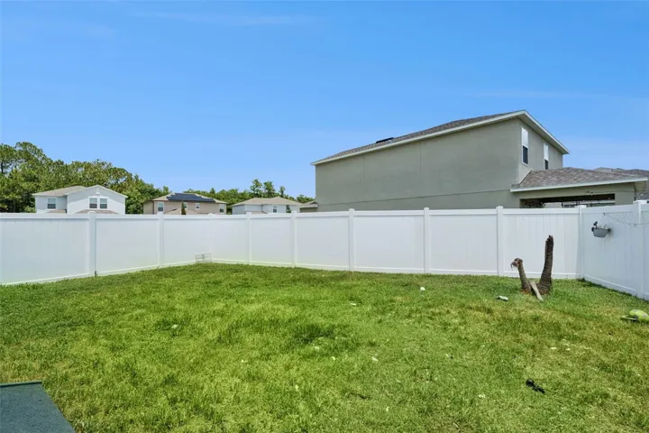 Backyard & Vinyl Fence