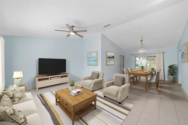 Staged Living/Dining Area
