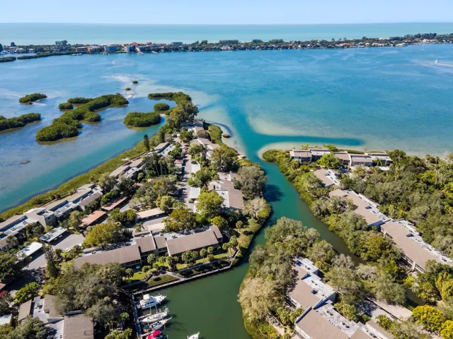 Pelican Cove harbor leading out to the Gulf