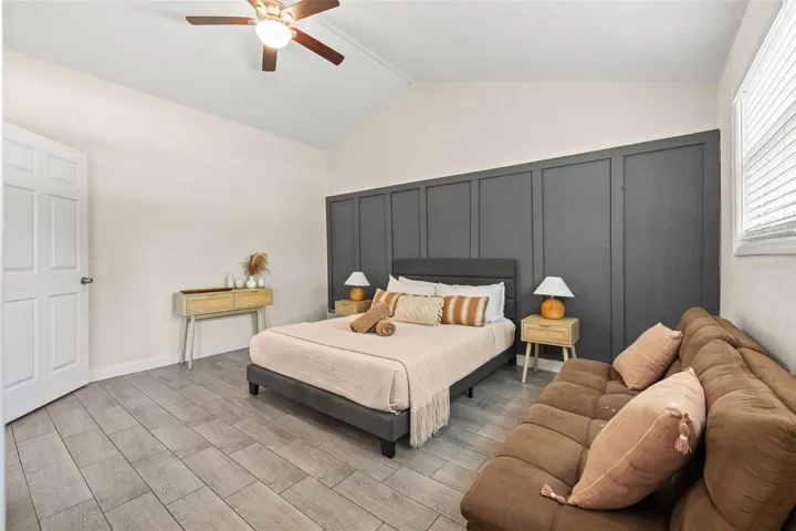 Primary Bedroom with Vaulted Ceilings