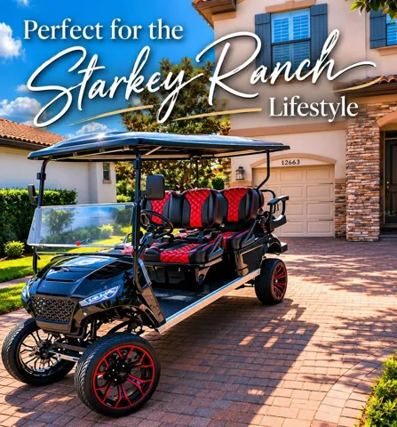 Including a highly upgraded, road-ready 6-person golf cart featuring a premium lithium battery, upgraded light and sound system, and custom enhancements with an estimated value of $12,000.