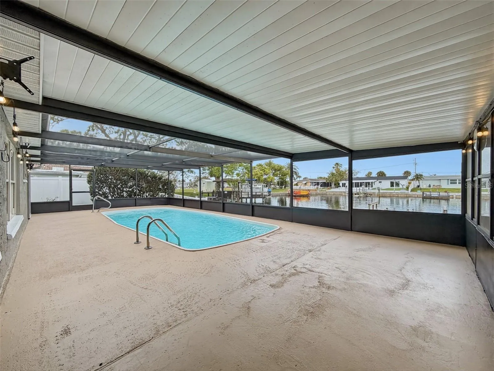 Spacious pool deck with plenty of room for entertaining.