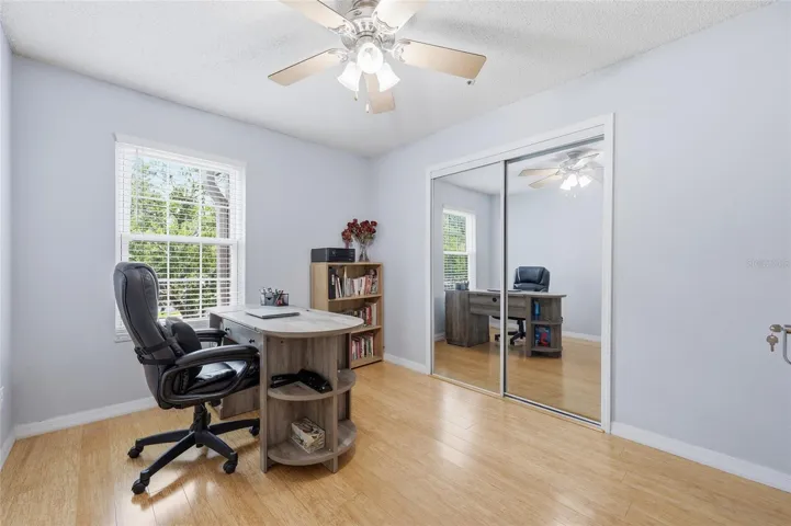 Bedroom being used as an office.