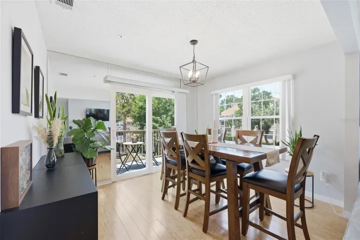 Dining Room with direct access to balcony.
