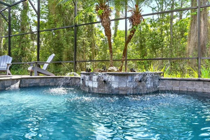 Waterfall feature.