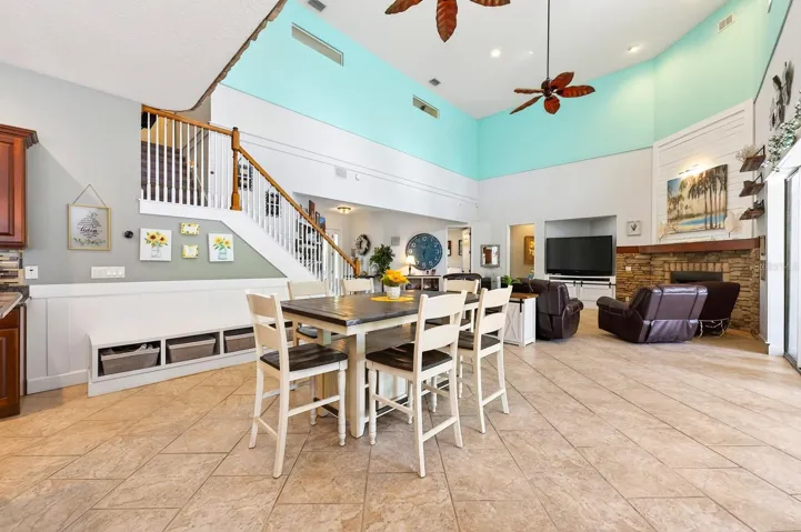Soaring ceilings and custom details make this home standout.