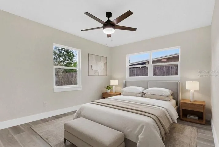 Virtually Staged Primary Bedroom