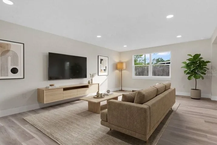 Virtually Staged Family Room