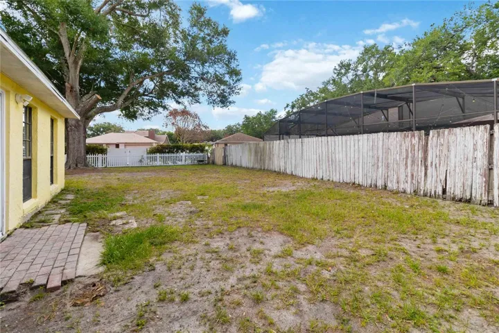 Spacious fenced back yard