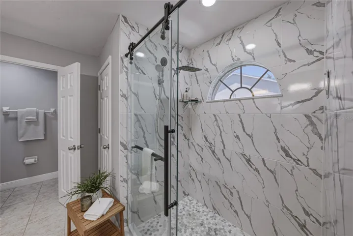 Primary Bath w/exquisitely redone Shower