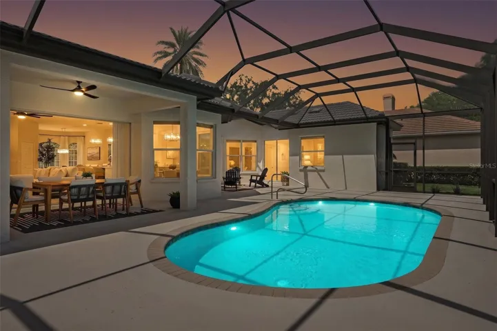 Heated outdoor heated pool