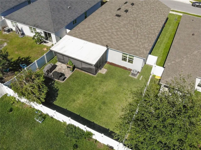 Private fenced back yard