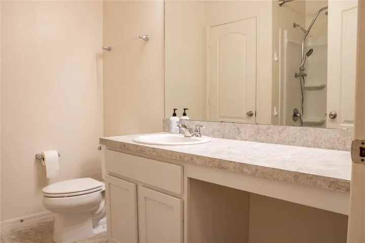 Extra room for a vanity seat