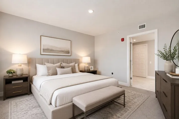 Virtually Staged Primary Suite