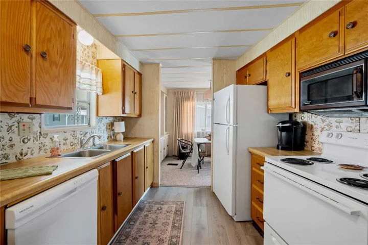 With custom hardwood cabinetry