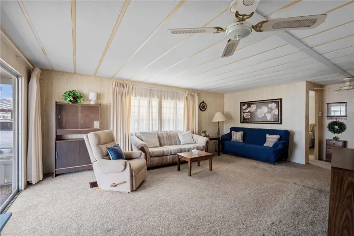The living room is huge-lots of room to entertain.