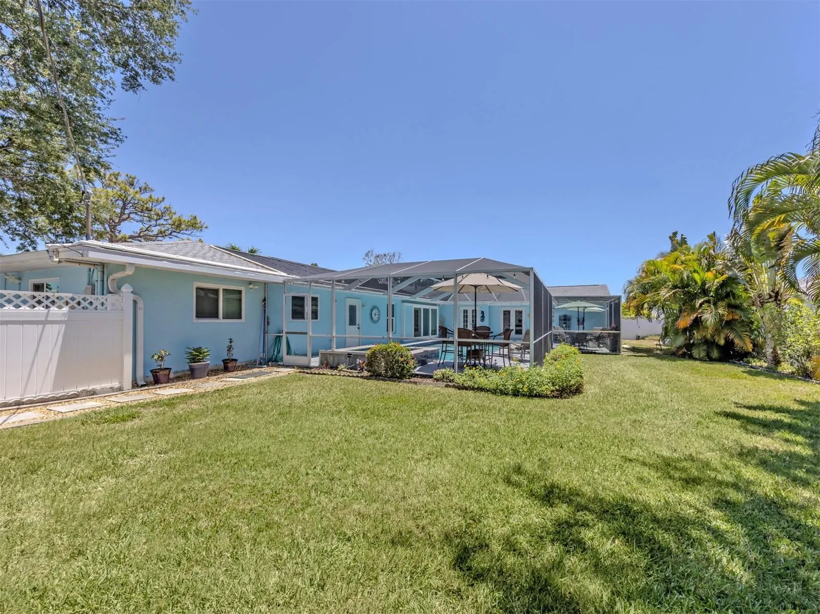 Large backyard