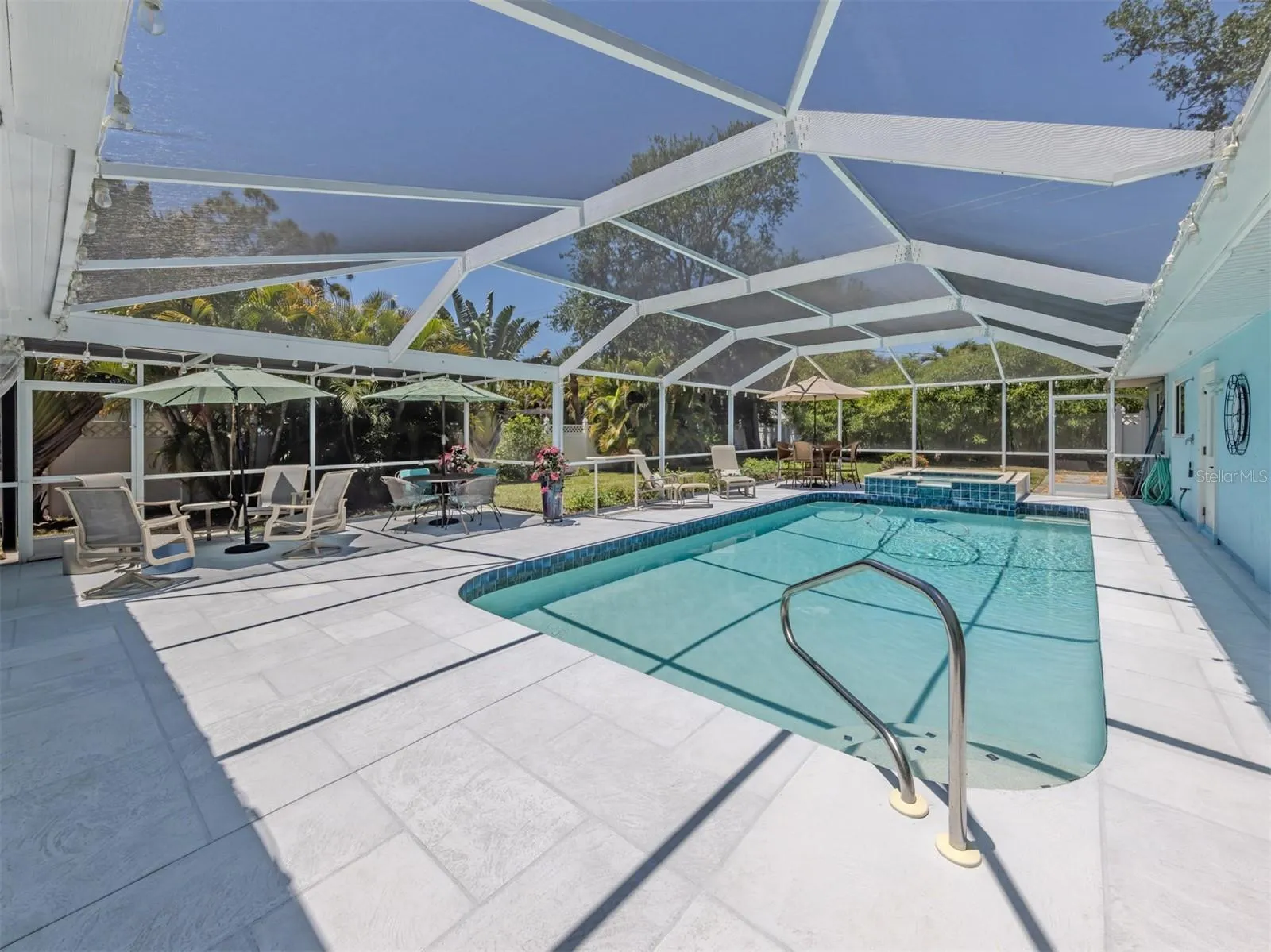 Pool and sitting area