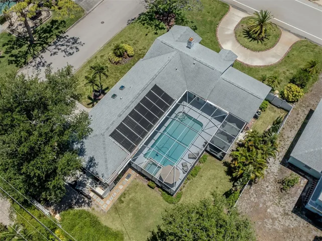 Notice Large pool and backyard