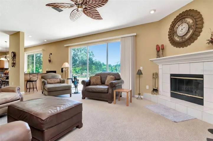 Spacious Family Room Filled with Natural Light