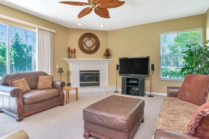 Cozy Family Room with Fireplace