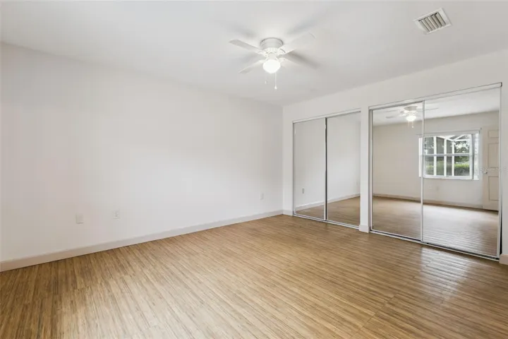 Comfortable primary suite with peaceful exposure to views of the pastures