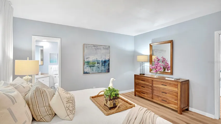 Serene Primary Bedroom with Contemporary Design Touches